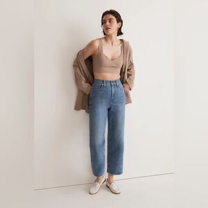 Madewell The Perfect Vintage Wide-Leg Crop Jean In Cresslow Wash Sz 33 NWOT